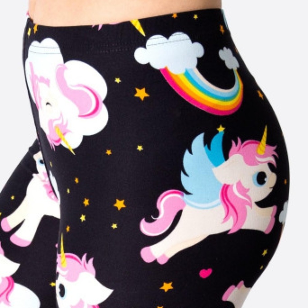 NWT **BOUTIQUE** Unicorn Leggings PLUS 14 -20 - Picture 2 of 2